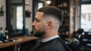 Corte degradado hombre con acabado fade moderno