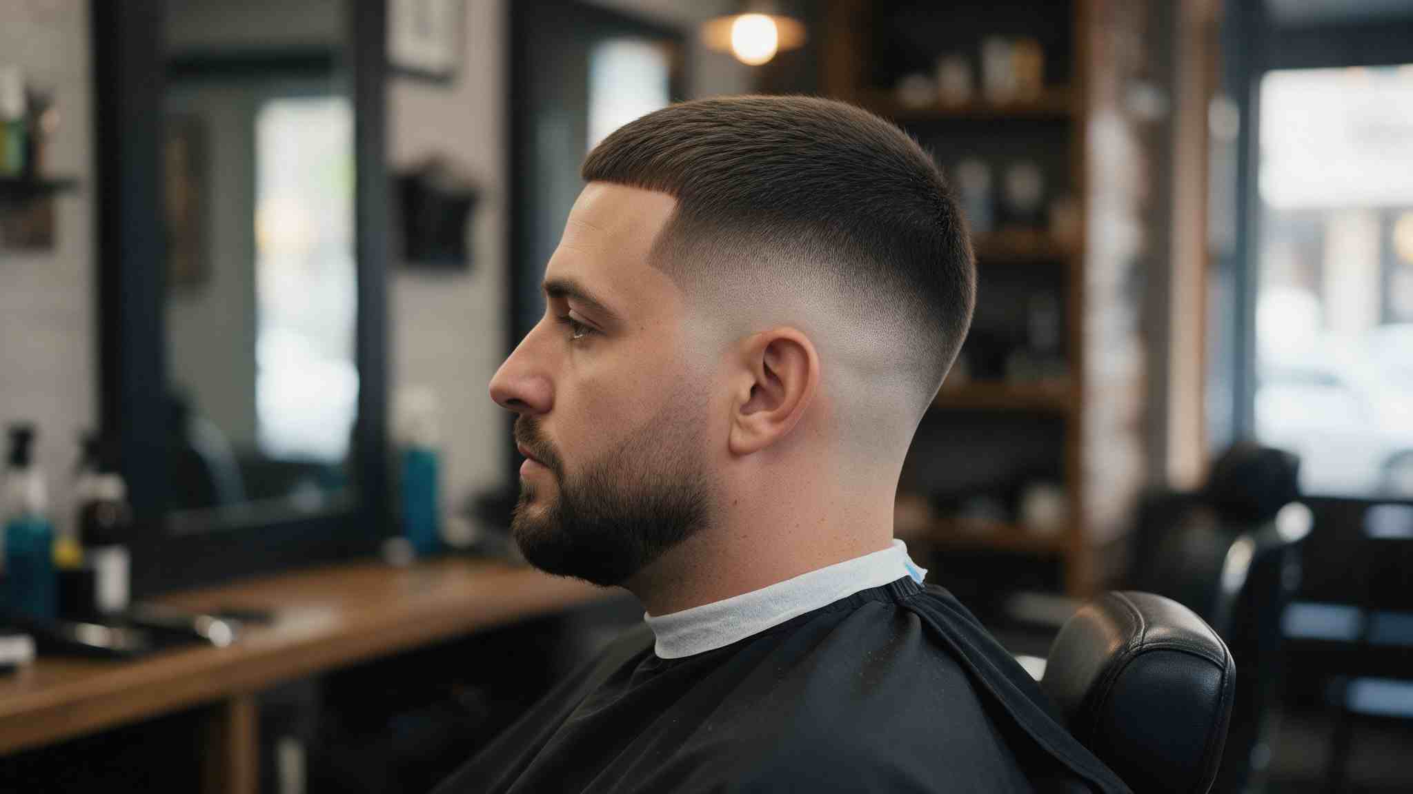 Corte degradado hombre con acabado fade moderno