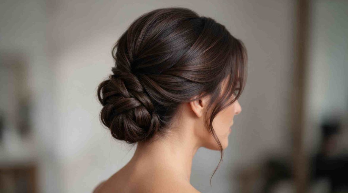 Peinado elegante para evento formal con recogido